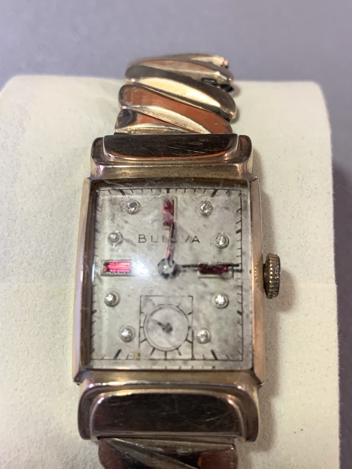Vintage BULOVA watch, model 8AC, 17j, 10K RGP Bezel ,RUNNING