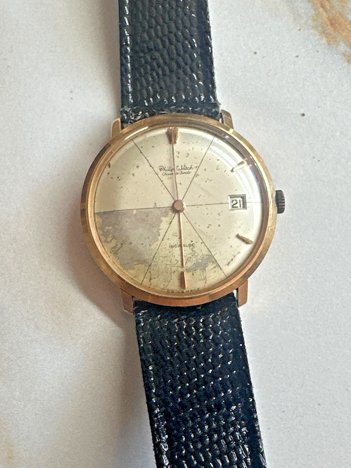 Vintage Philip Watch 18K Solid Gold 750 Mechanical – Cal. ETA – For Restoration