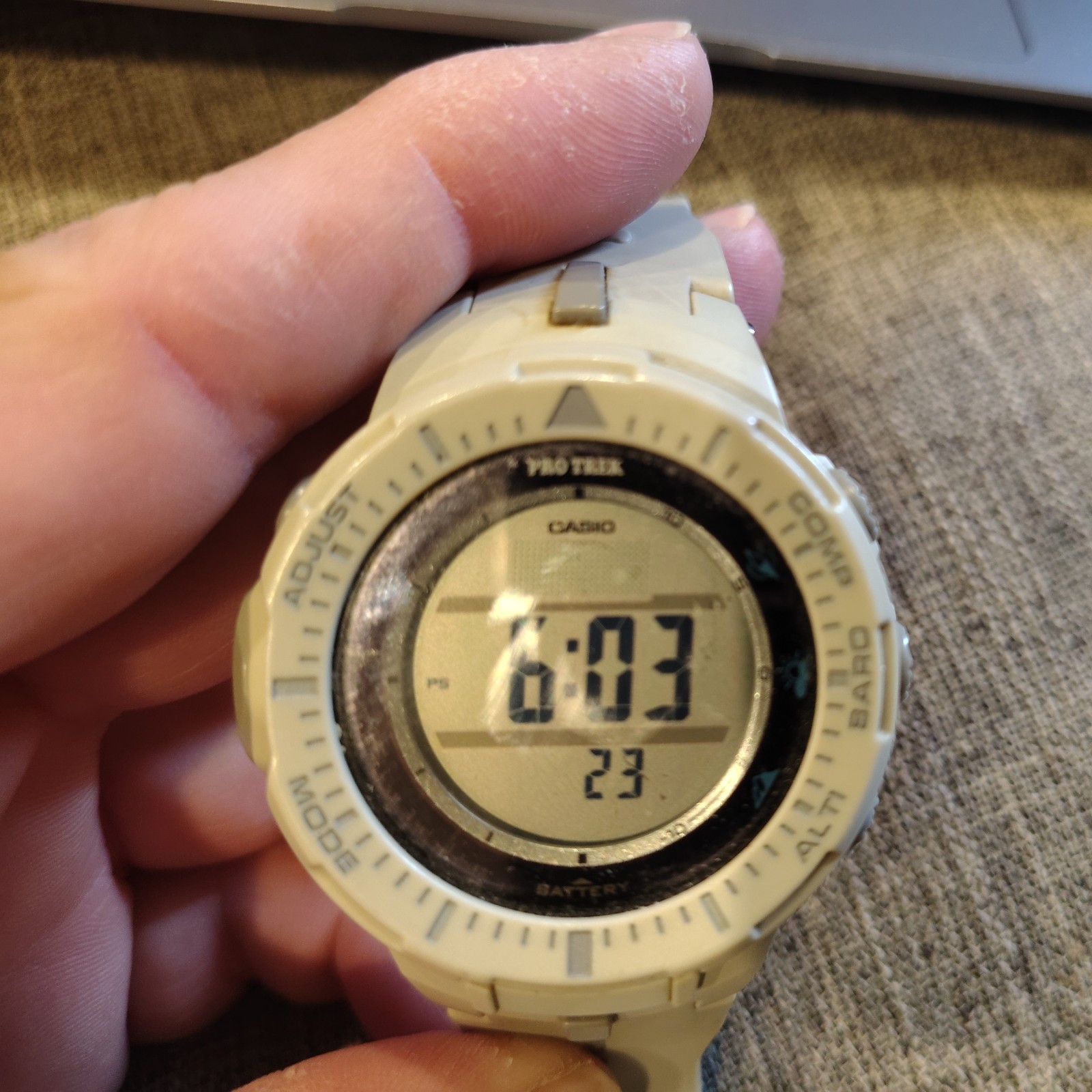 Casio Pro Trek 3443 PRG-300 Triple Sensor Watch Solar Power Tan
