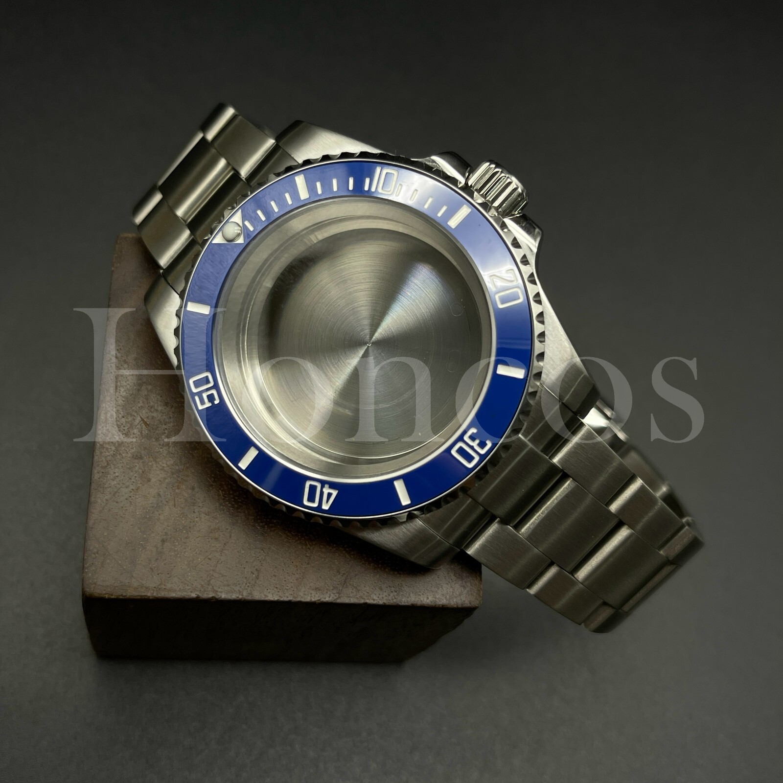 Custom Made MODS Watch Case and Bracelet Fits for NH34/35 Movement Silver BL/WT