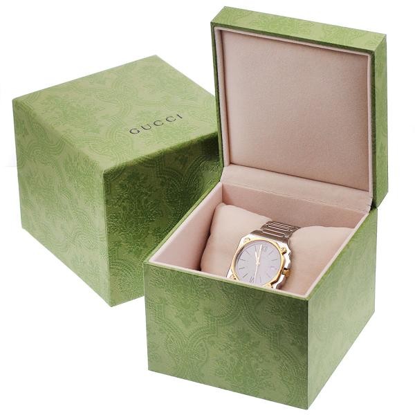 Gucci G-Flat YA166403 36mm SS Beige Dial Automatic Date Watch #C7714
