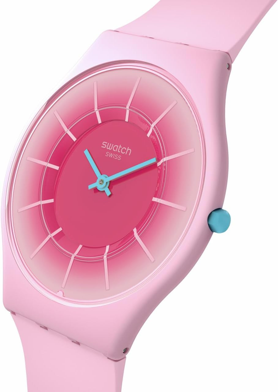 Radiantly Pink Waterproof Unisex Quartz Watch – Stylish Polymer Design