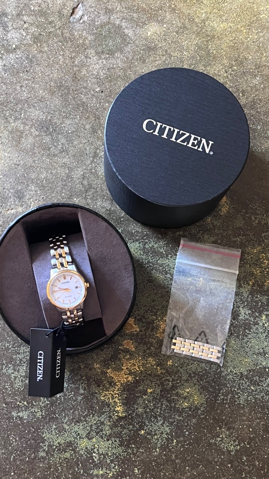 Citizen Sapphire Eco-Drive White Dial Ladies Watch EW2404-57A Japan Movt.
