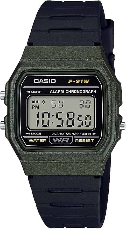 CASIO Collection STANDARD F-91WM-3AJH Digital Wristwatch