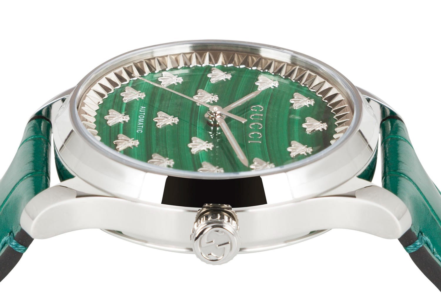 Gucci Women’s G-Timeless Automatic Watch 38mm Green Malachite Dial (YA1264213)