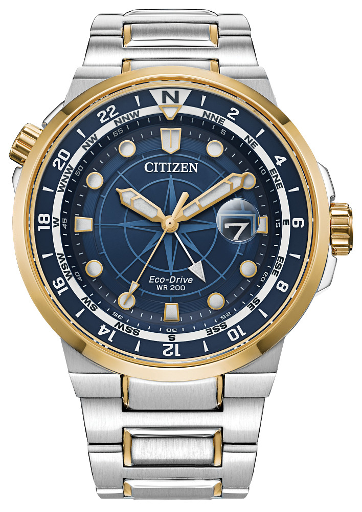 Citizen Endeavor Eco-Drive 44mm Gold-Tone Stainless Steel Case with Gold-Tone…