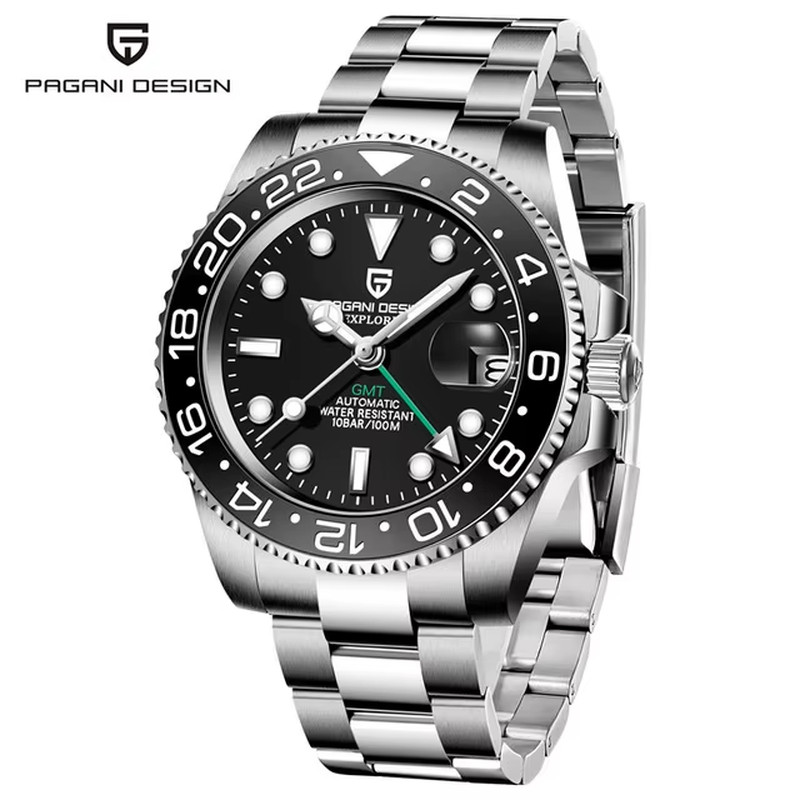 Pagani Design 1662 GMT Automatic Men’s Watch Ceramic Bezel Sapphire 100M