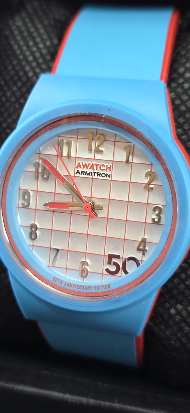 Armitron A.WATCH 50th Anniversary Edition Blue & Red Silicone Watch NEW