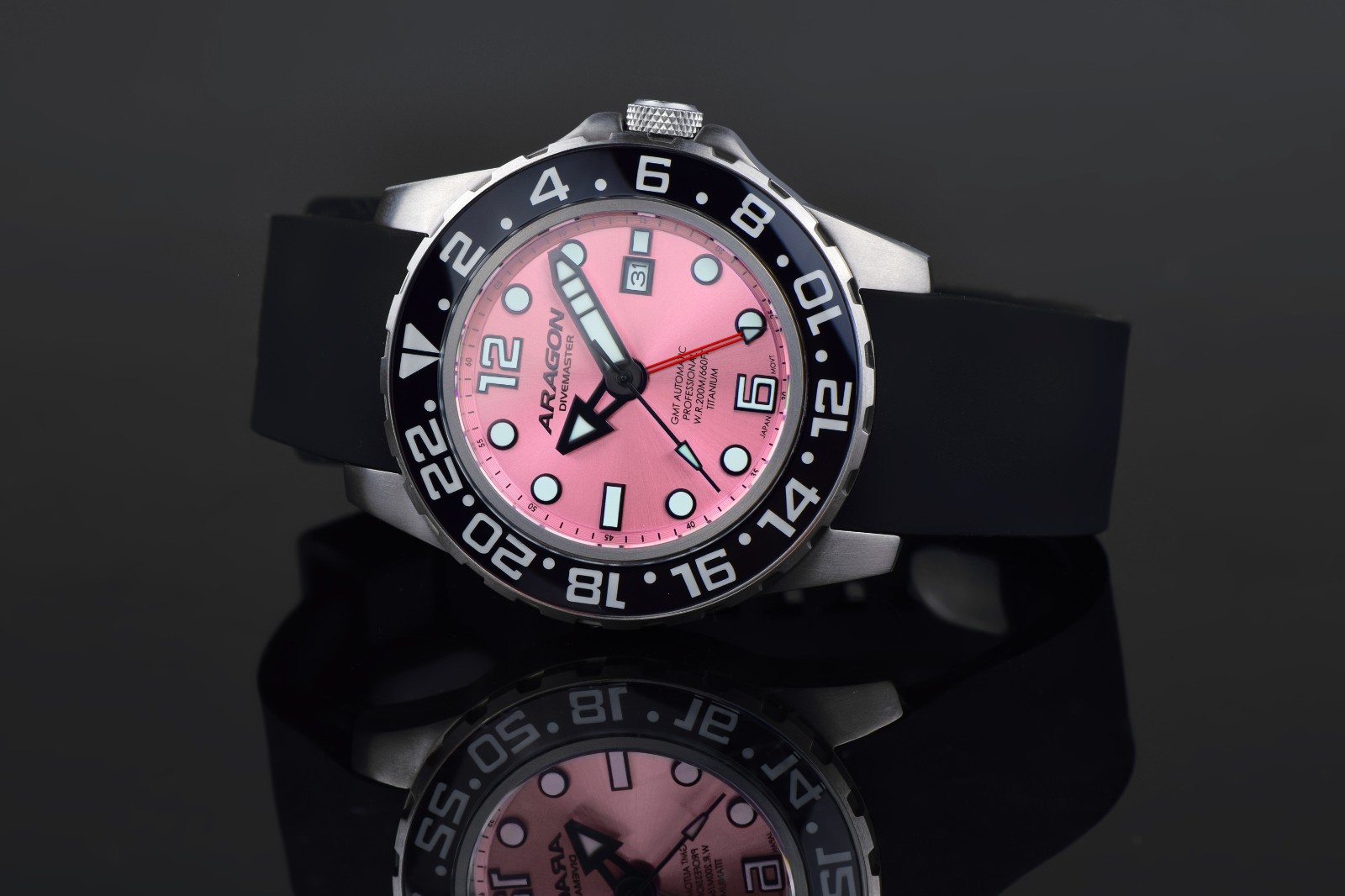 ARAGON A632PNK DM TI GMT 45mm LE