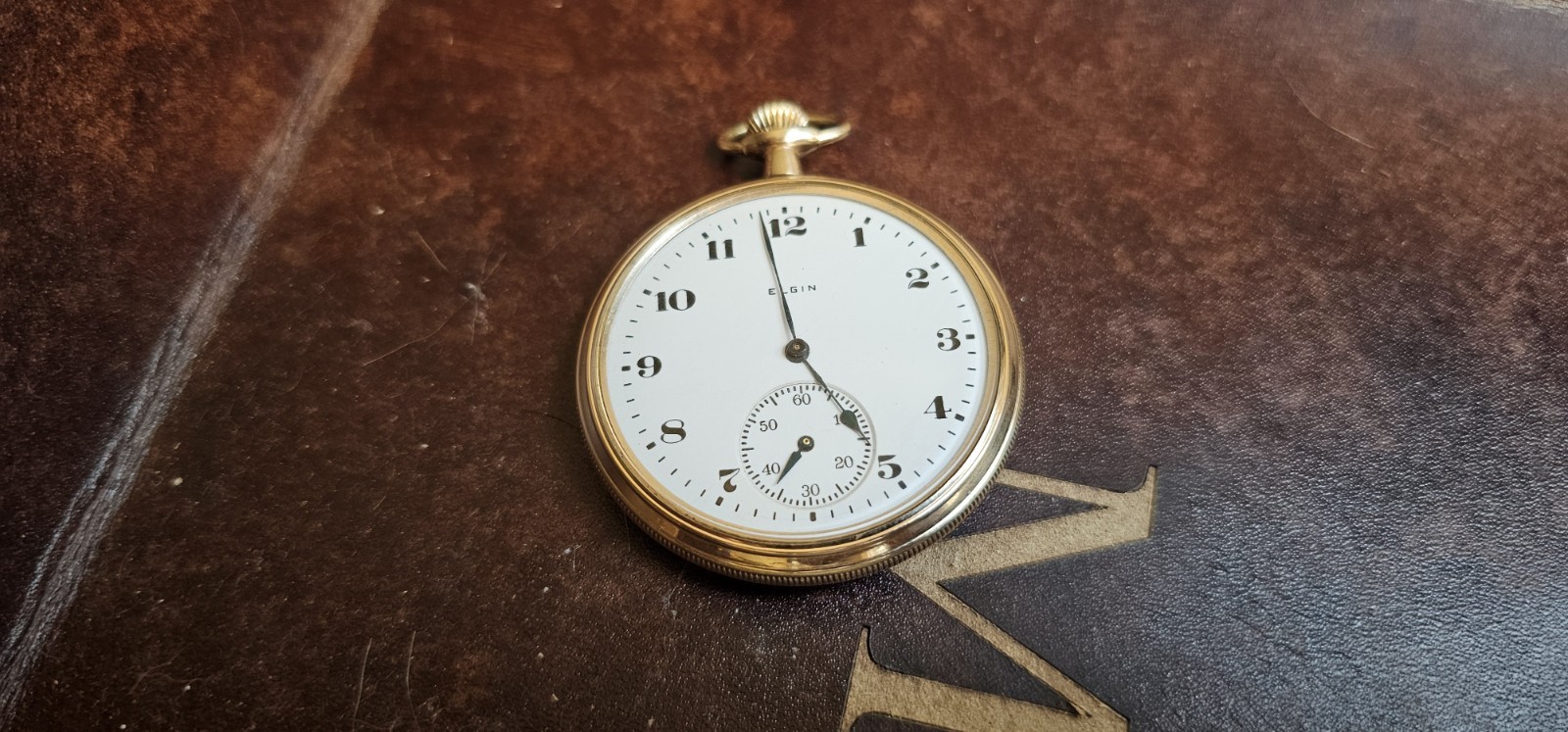 Elgin Manual Wind Antique Pocket Watch 14kt Yellow Gold Filled
