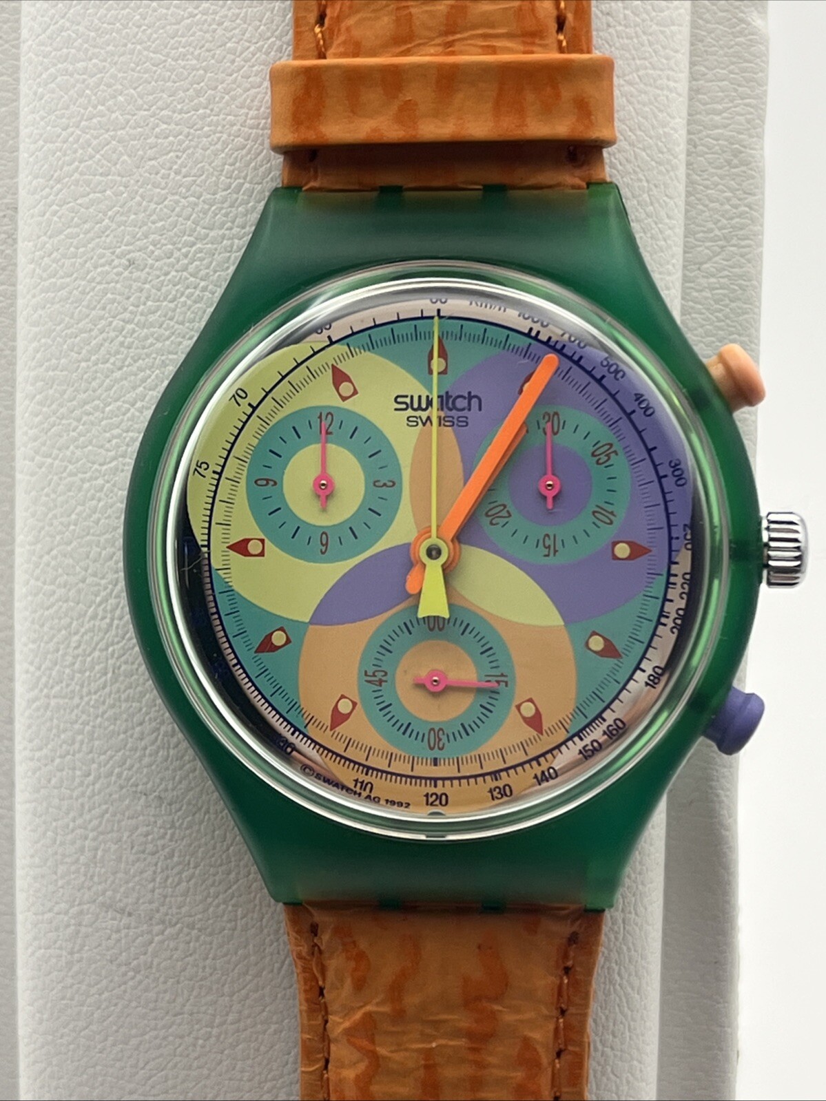 Swatch Watch S500 Green & Yellow Rainbow-Chrometer-SCL102