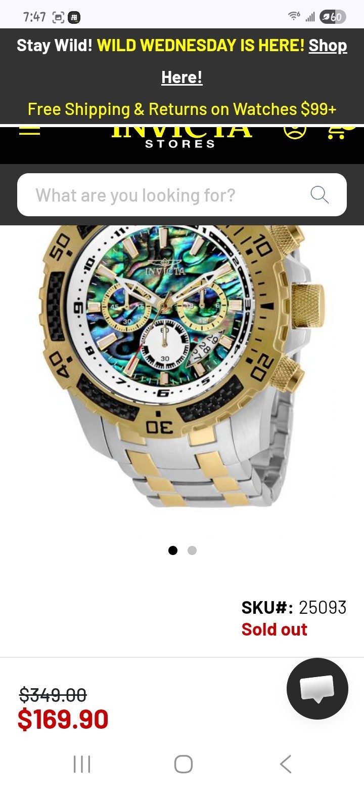 Invicta 51MM Pro Diver SCUBA Abalone Dial SS Two-Tone Crono Men’s Watch #25093