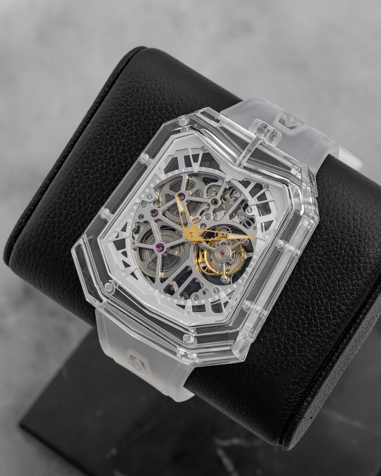 Aventi A11-01 Pure Sapphire Tourbillon Skeleton Watch USA seller