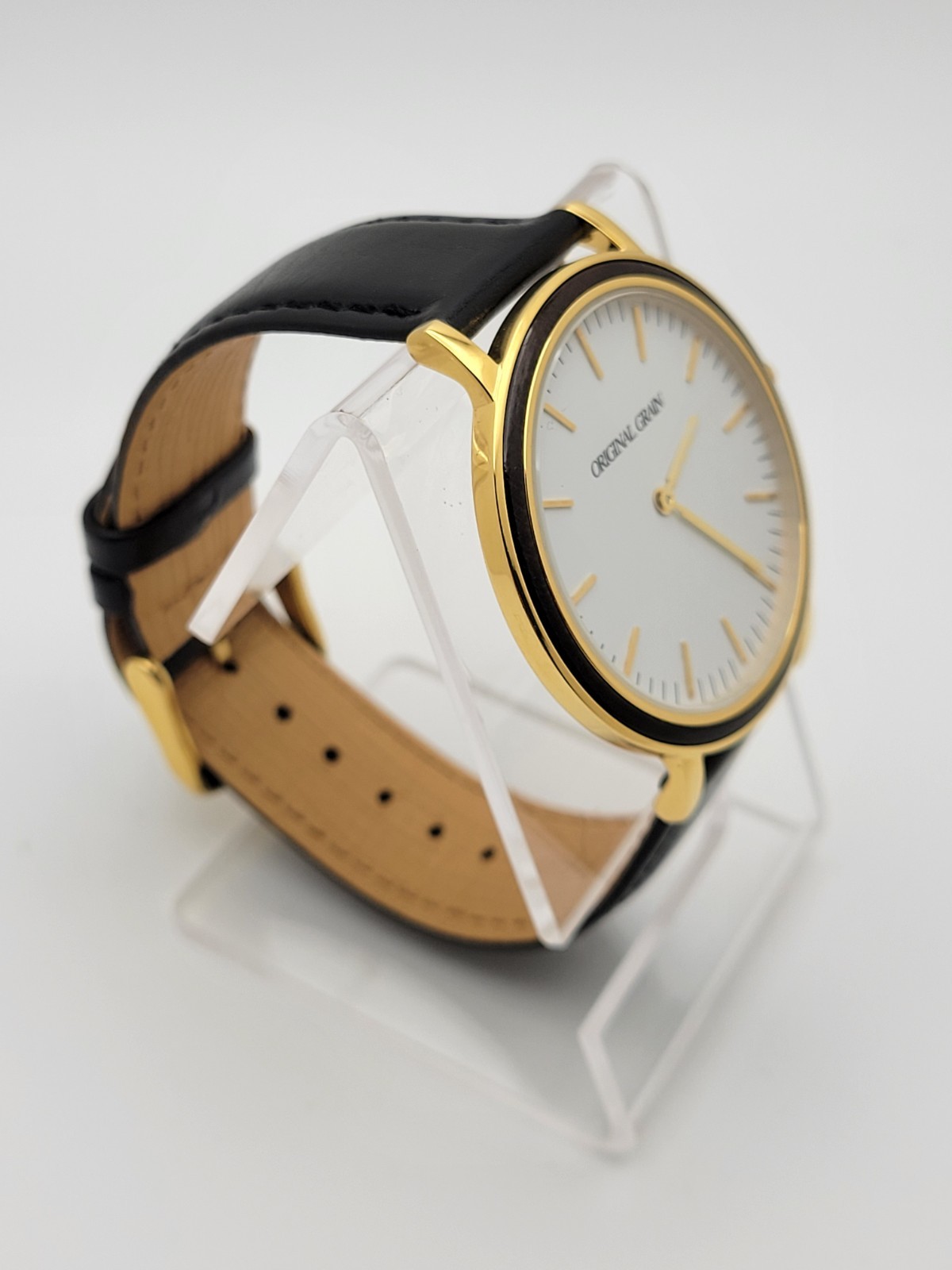 Original Grain “The Minimalist” Men’s Quartz Watch New Battery, White Dial