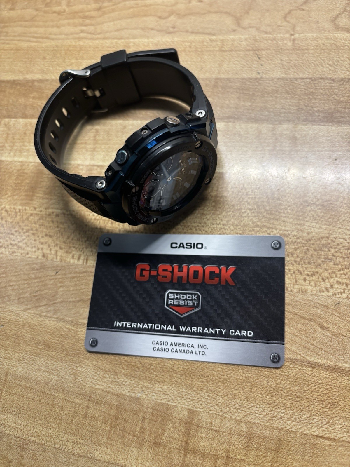 Casio G-SHOCK GST-S300G Tough Solar Analog-Digital 200m Black/Blue Resin Watch