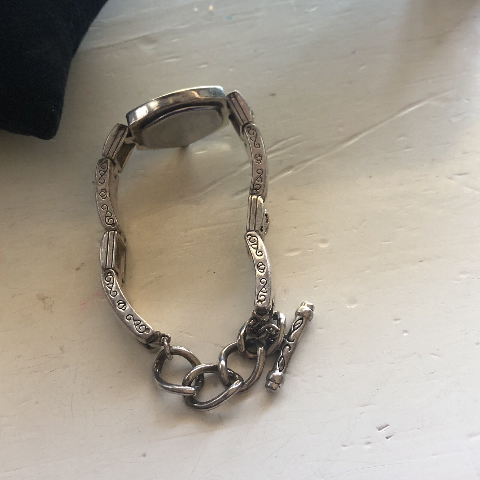 Brighton Watch Silver Tribeca Toggle Clasp Adjustable Band, New Battery Ladies