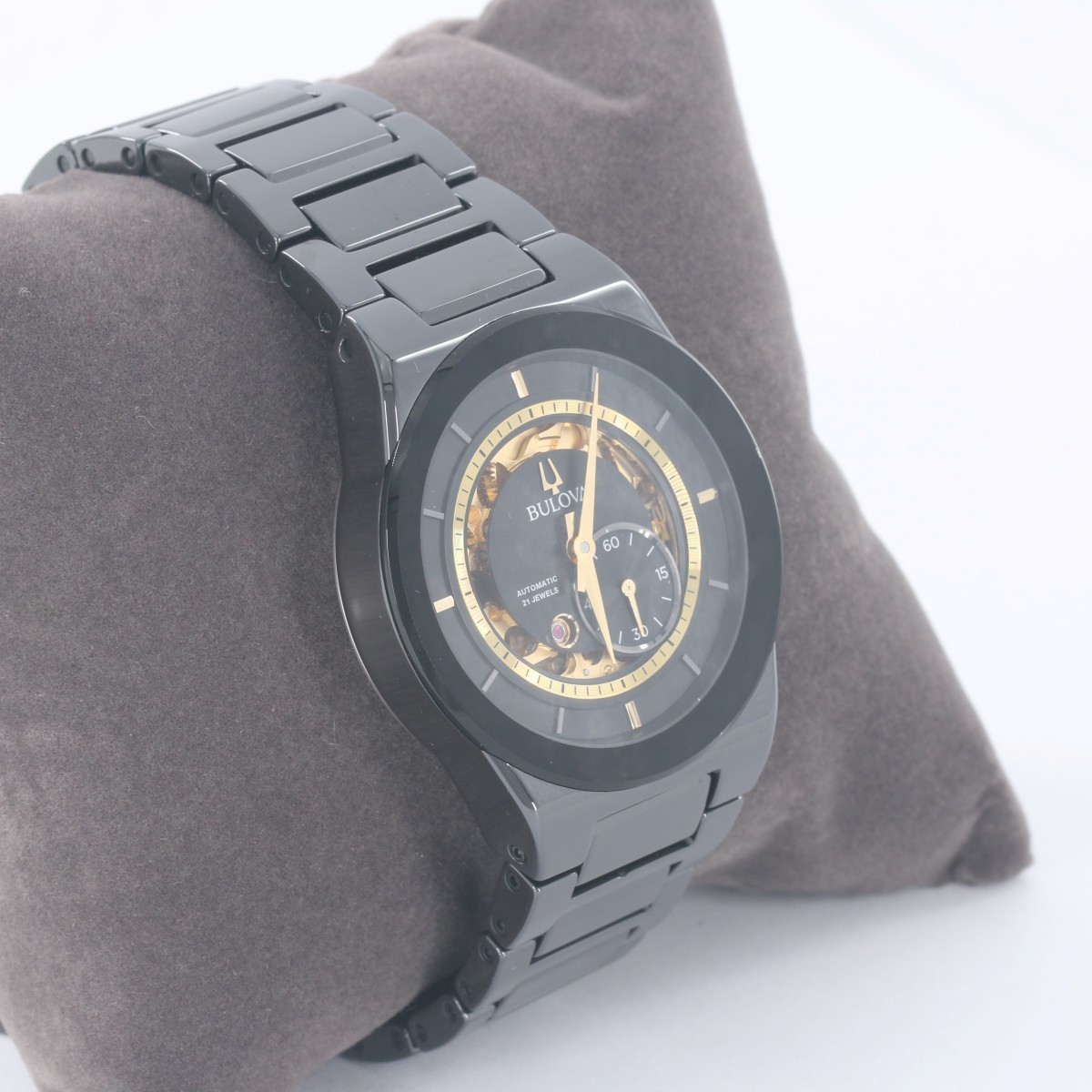 BULOVA 98A291 Millennia Semi Skeleton Black Dial Automatic Watch (FPP012099)