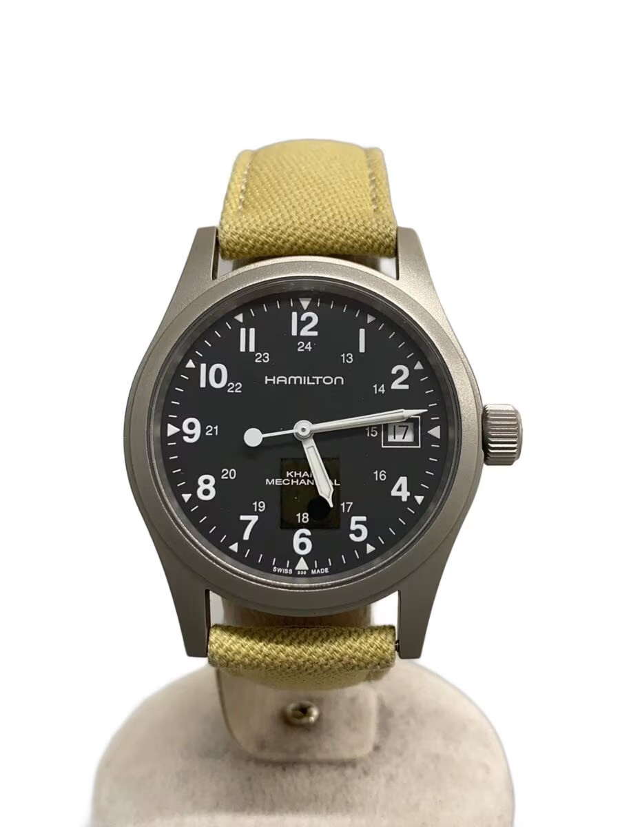 HAMILTON Hand wound Watch Analog Black Camel H694390 H600694100