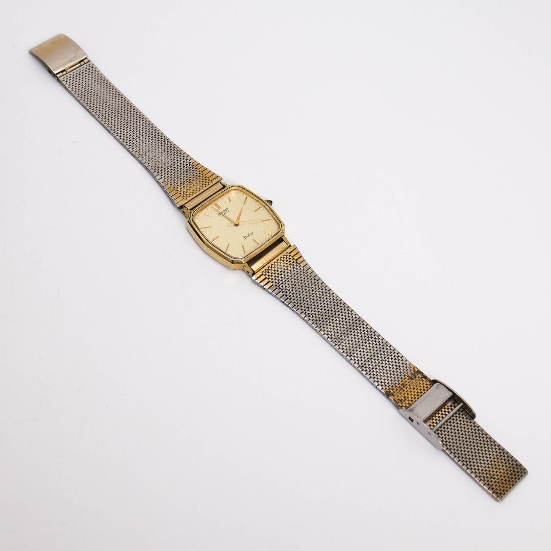 Working SEIKO Dolce wristwatch gold SGP30 square 2985