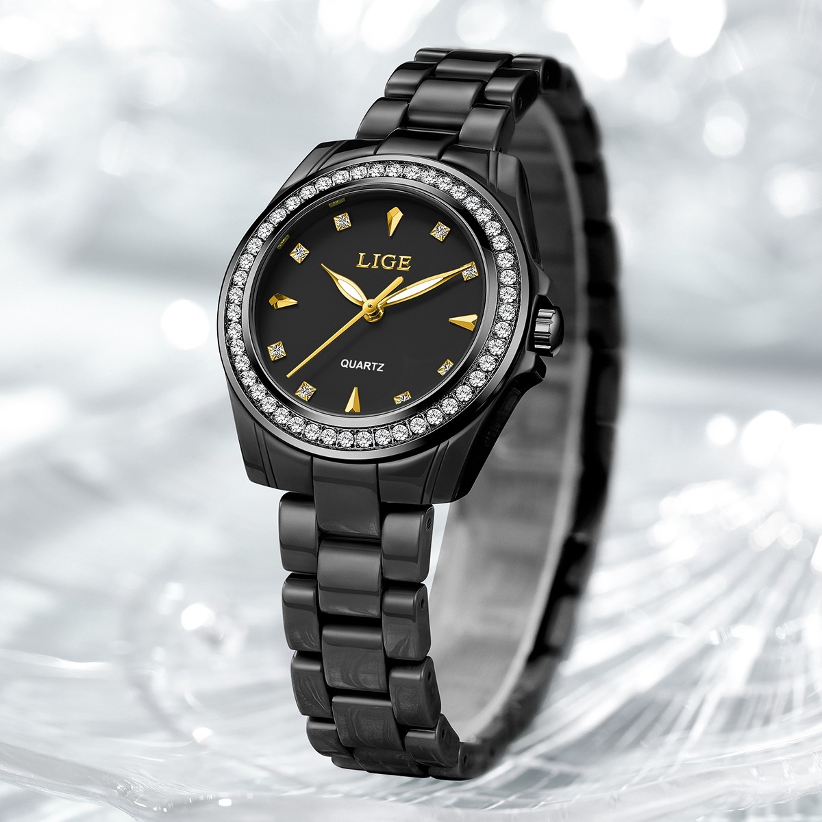 Luxury Ladies Elegant Wristwatch Ceramic Waterproof Quartz Classic Women Watch