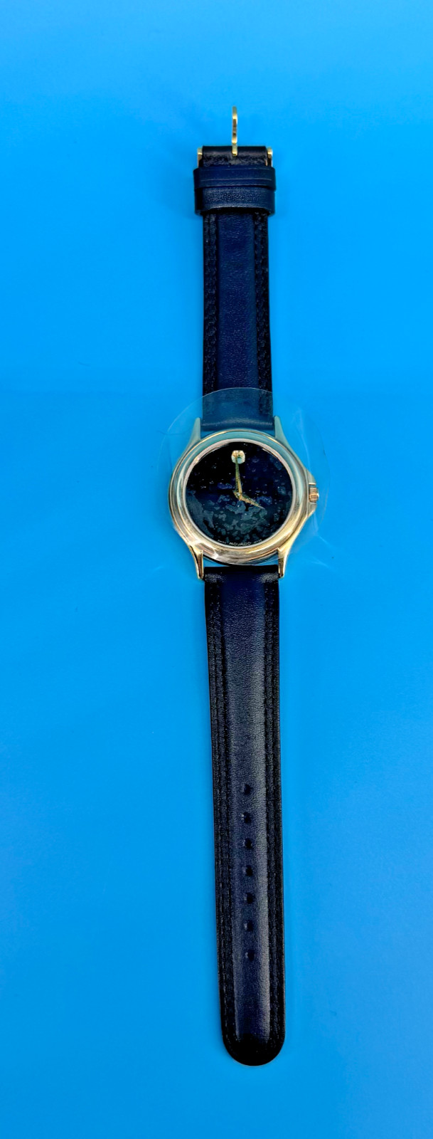 Movado New Museum Classic Sapphire Dial Leather Watch Museum Dial – Black Straps