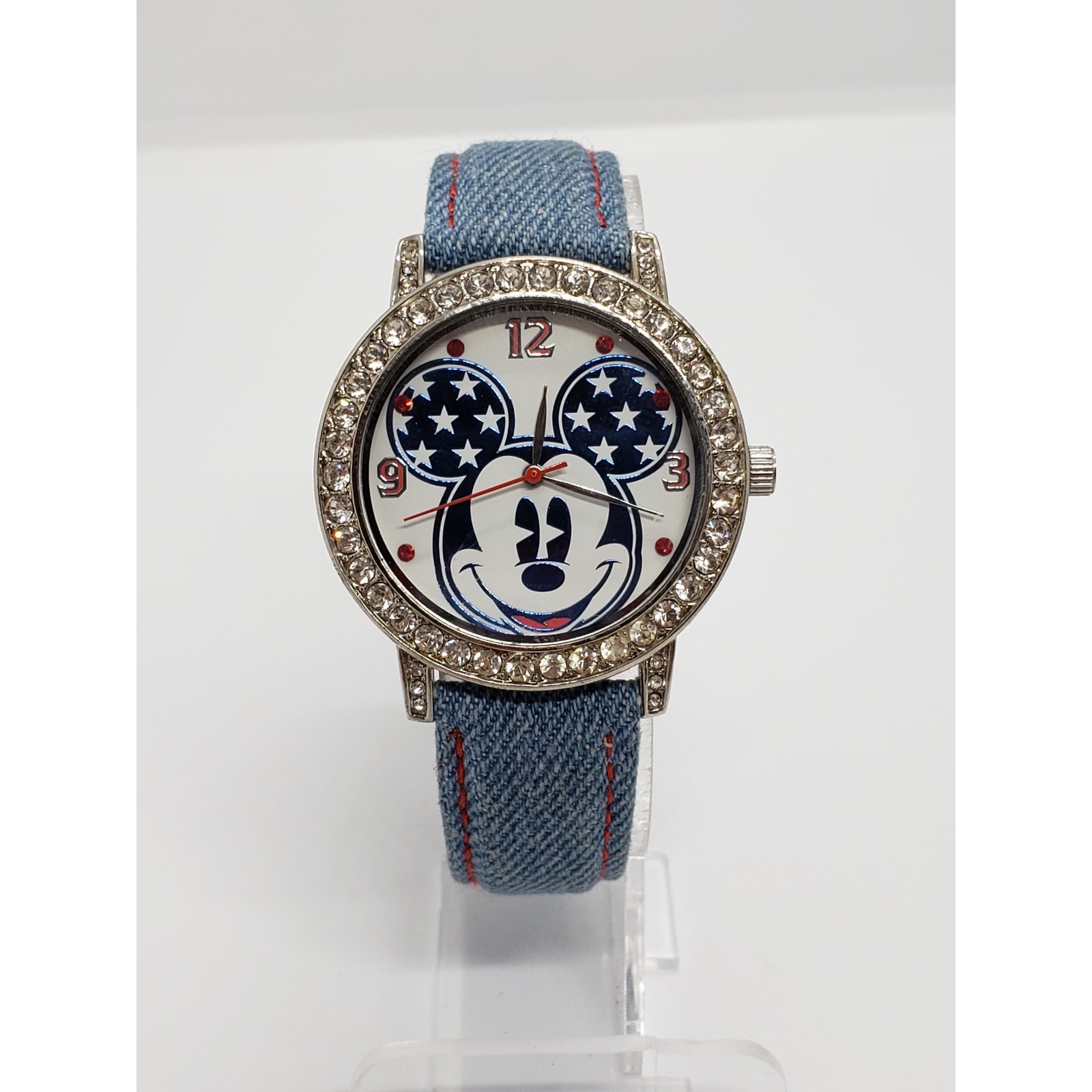 Disney Mickey Mouse watch. Red, White and Blue colors. Working watch. SR626SW