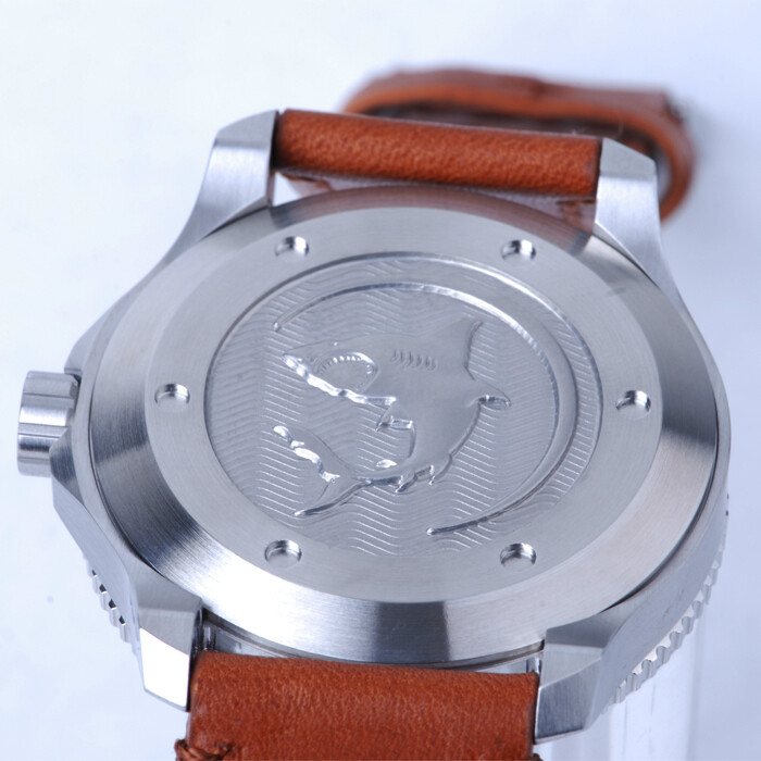 Heimdallr Trident Shark Wavy Dial NH35A Automatic Diver 300M Watch 43mm C3 316L