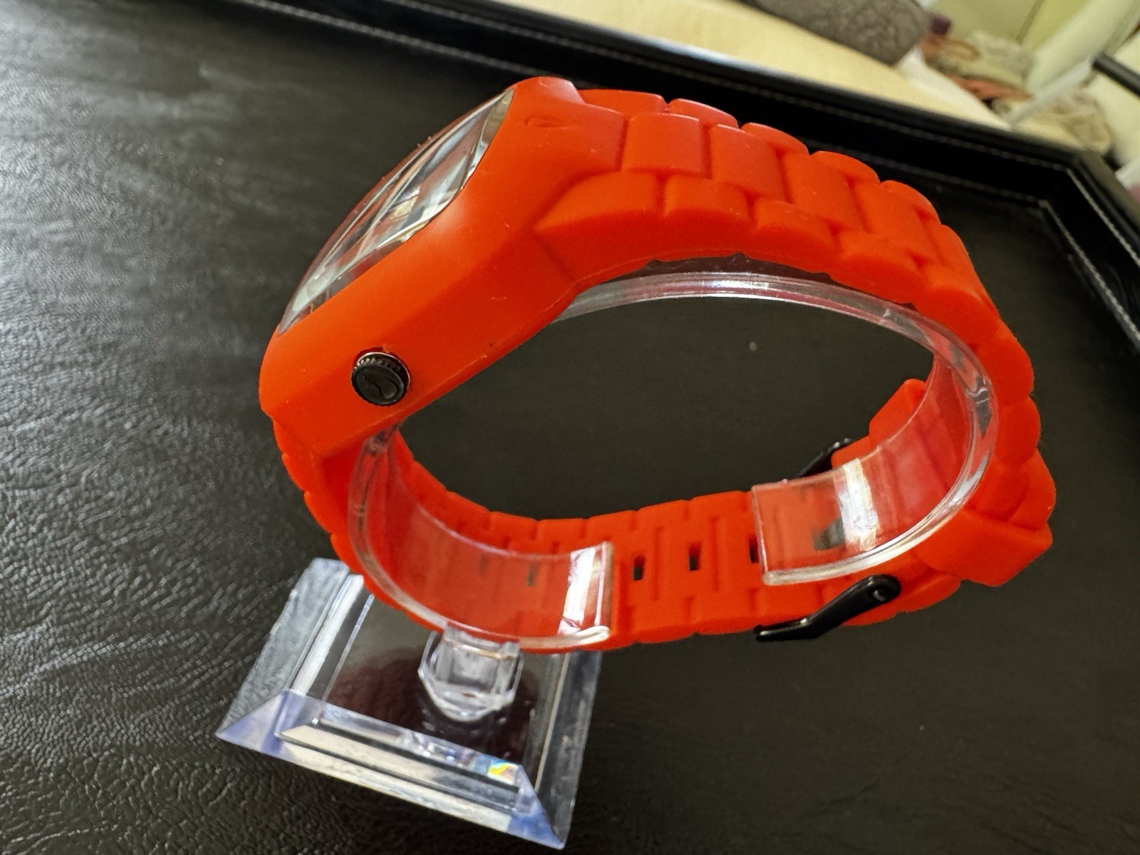 Nixon The Rubber Player Orange Analog Quartz Wristwatch Square 38mm 100m