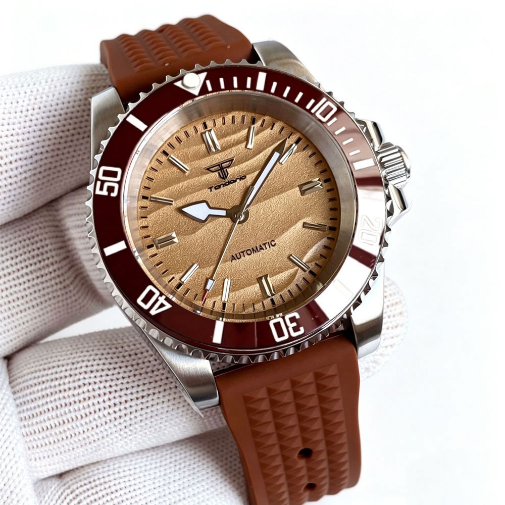 20ATM Diver 40mm Sapphire Glass Textured Dial Automatic NH35 PT5000 Men Watch
