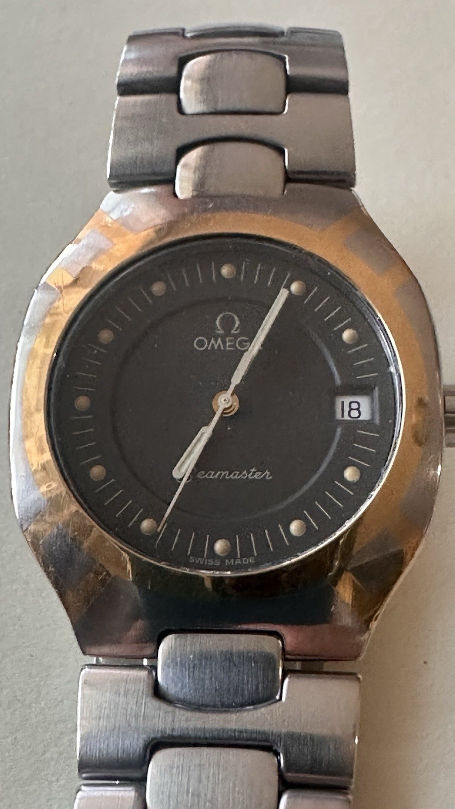 OMEGA Seamaster Polaris Two-Tone Black Dial Date
