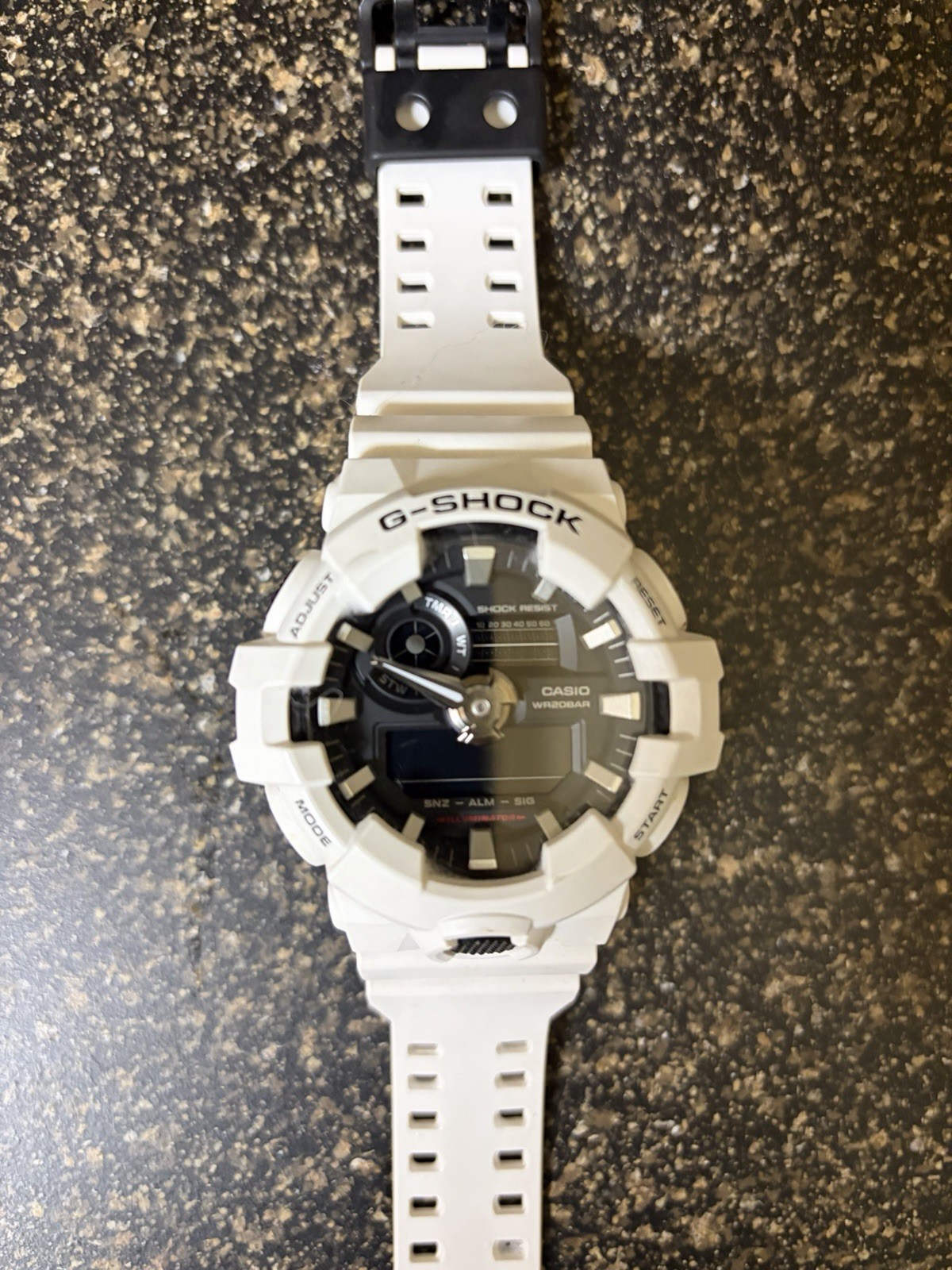 Casio Men’s G-Shock GA-700 Series Analog-Digital Watch White Resin