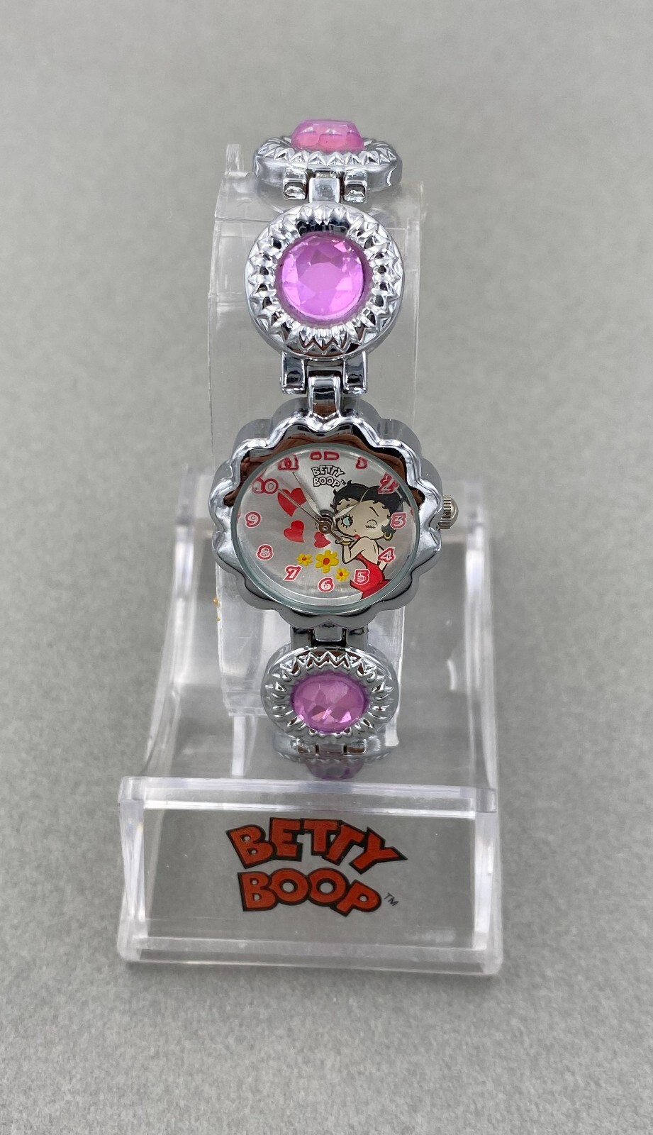 Betty Boop KFS/FS HEARST/FS Ladies Bracelet Analog Watch with Acrylic Diamonds