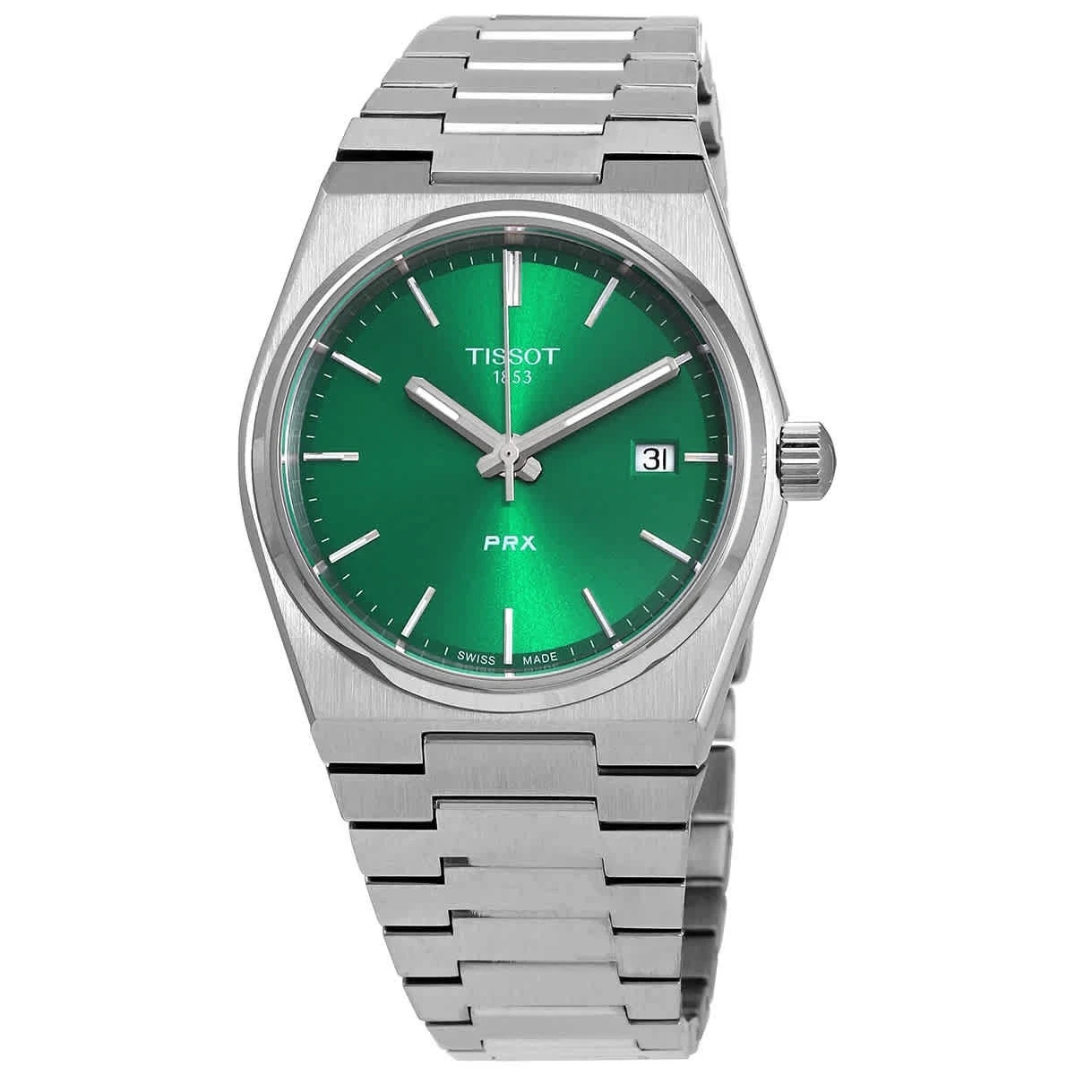 TISSOT PRX T137.210.11.081.00 Quartz Green Dial Unisex Watch 35MM