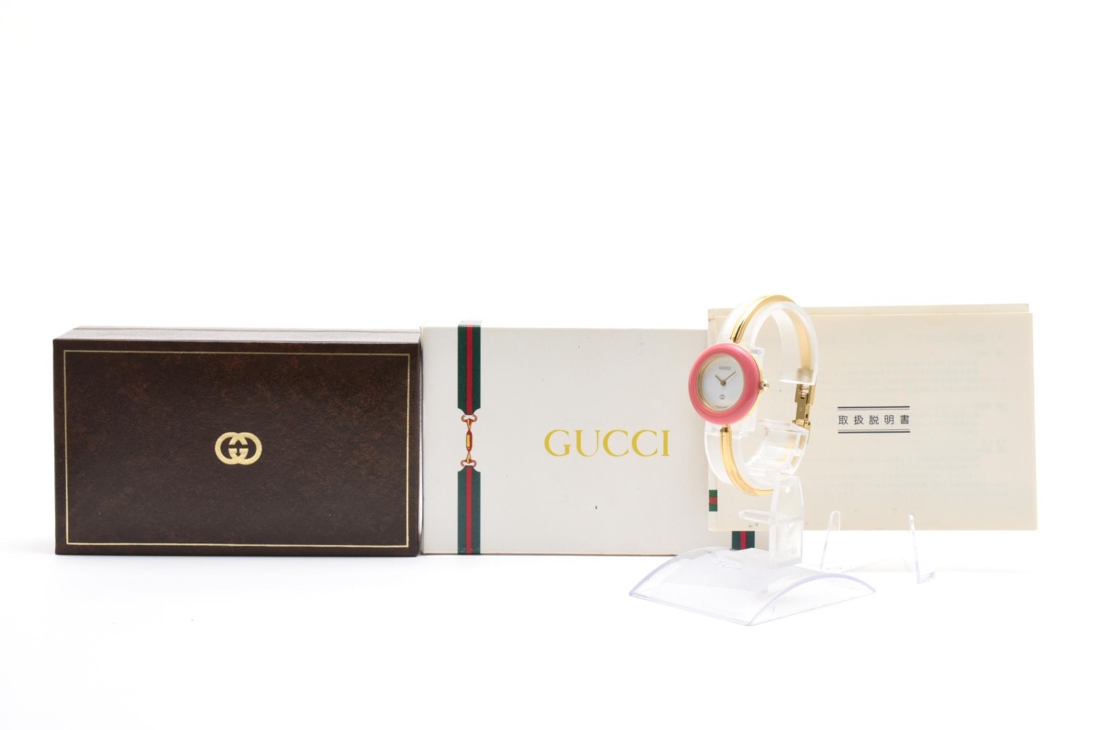 Rare!! GUCCI Change Bezel 11/12.2 1100L Gold Vintage Quartz 12 colors with Box