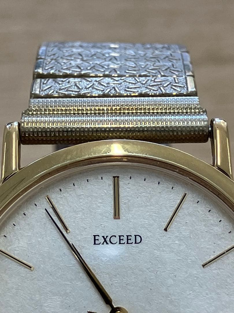 CITIZEN EXCEED Quartz Watch, Gold, 3 Hands, Non-functional 【USED】