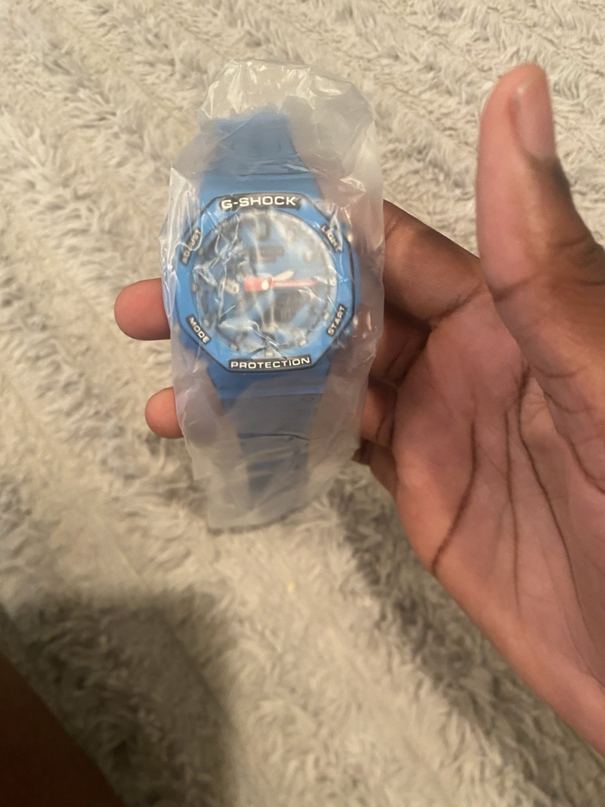 Casio G-SHOCK Blue Resin Analog-Digital Quartz 200m 45mm Wristwatch