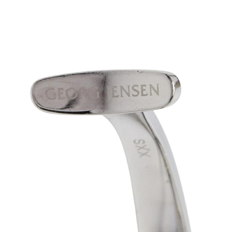 [B1R] Georg Jensen Quartz Silver Dial Stainless Steel Ladies Watch [x2s]