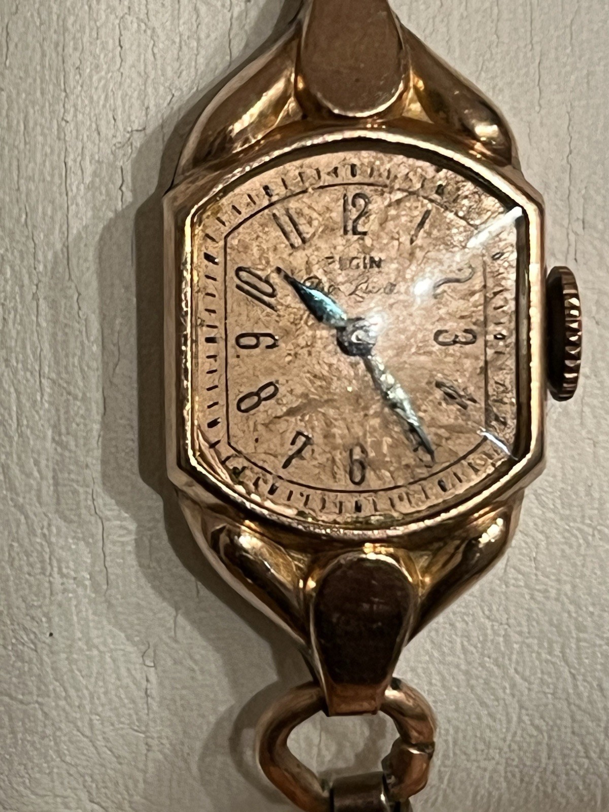 Vtg Ladies Elgin De Luxe Wristwatch – Rose 1/20 12KT GF w/Forstner Band – Works
