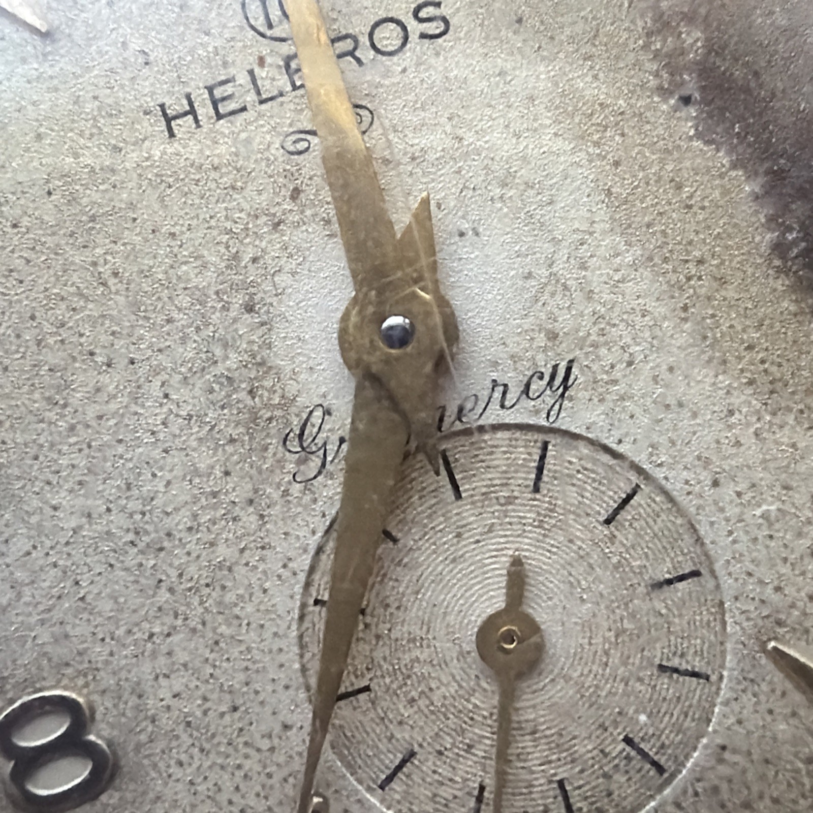 AV23 VTG Mechanical Wind Helbros 33mm Mens Watch Repairs Aluminum Case As Is**