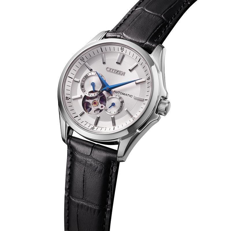 CITIZEN COLLECTION NP1011-08A Silver Analog Men’s Watch Mechanical Open Heart