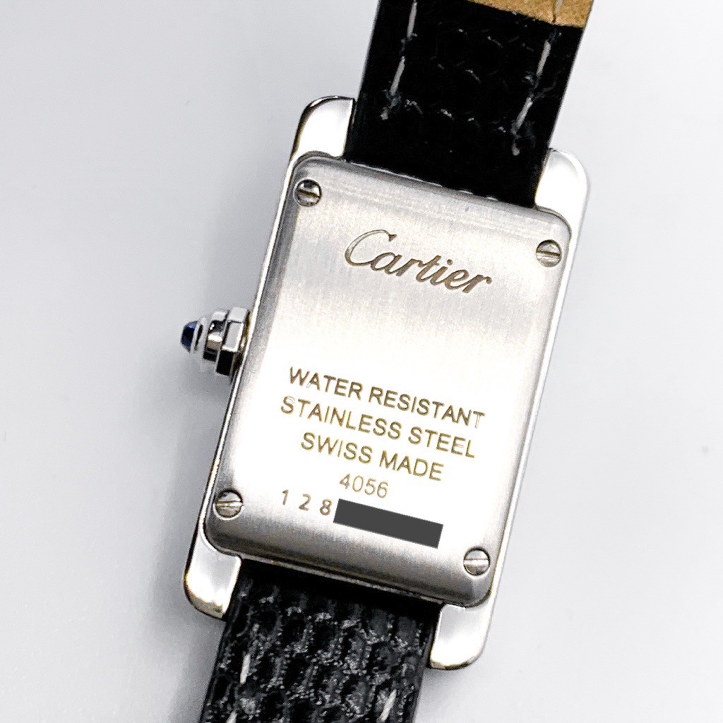 CARTIER Tank American Mini SS Leather Women Watches Watch