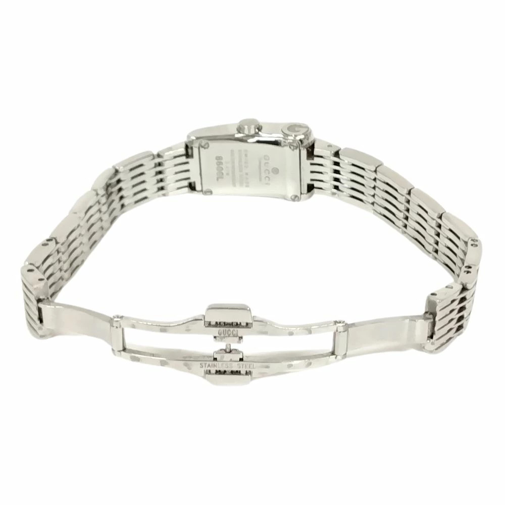 Gucci 8600L G Metro Shell Dial Diamond Bezel Ladies Quartz Watch Silver #S426118