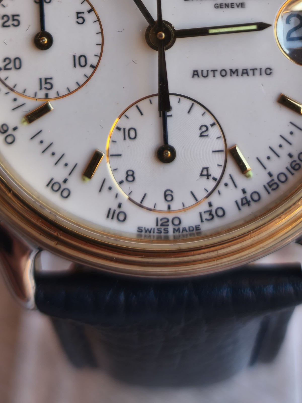 Baume & Mercier 6103 Chrono 🏁 Automatic Date 🇨🇭 Gold Steel Watch