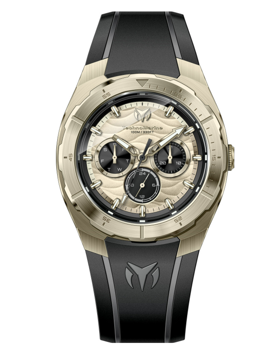 🔥 NEW TechnoMarine Cruise Legend Men’s Watch 43mm GOLD GREY BLACK TM-125025 🔥