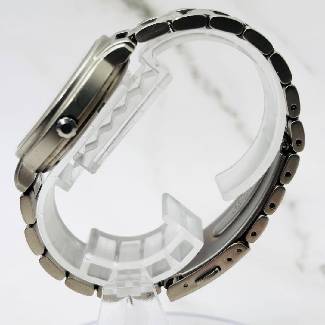 Working SEIKO Solar Date Titanium Black Men’s Wristwatch