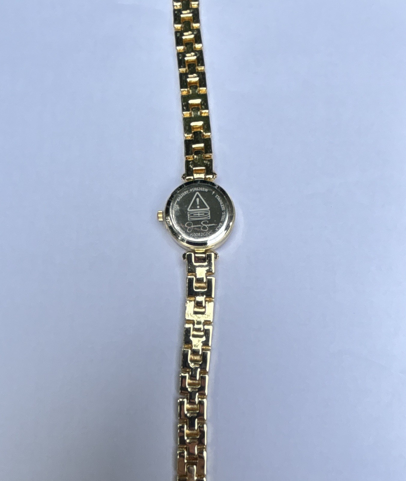 Women Gold Tone Quartz Bracelet Watch Emerald Green Dial Gem, with real Diamond