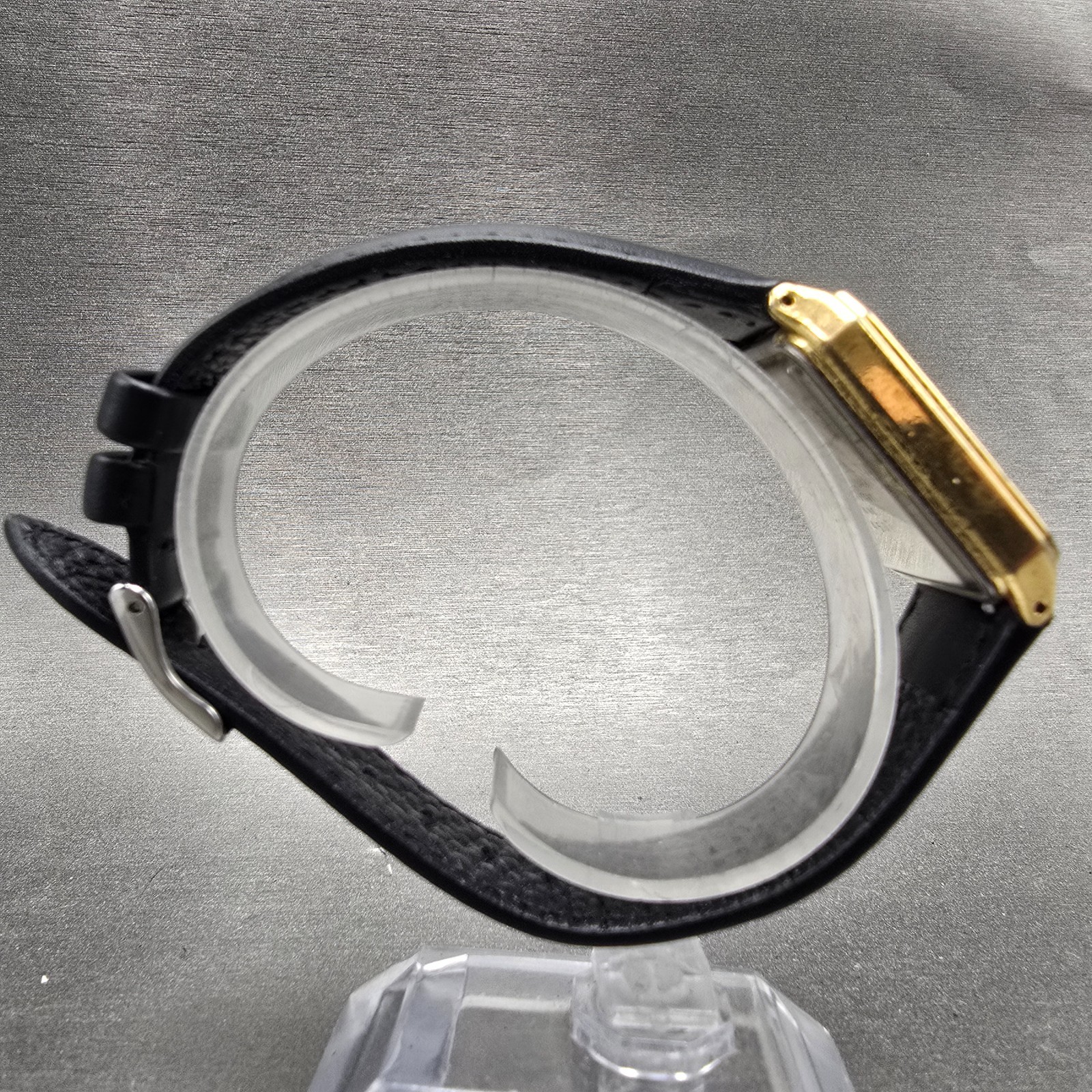 Casio Tank Watch Men 27mm Champagne Dial Gold Tone Rectangle MQ-313 New Battery
