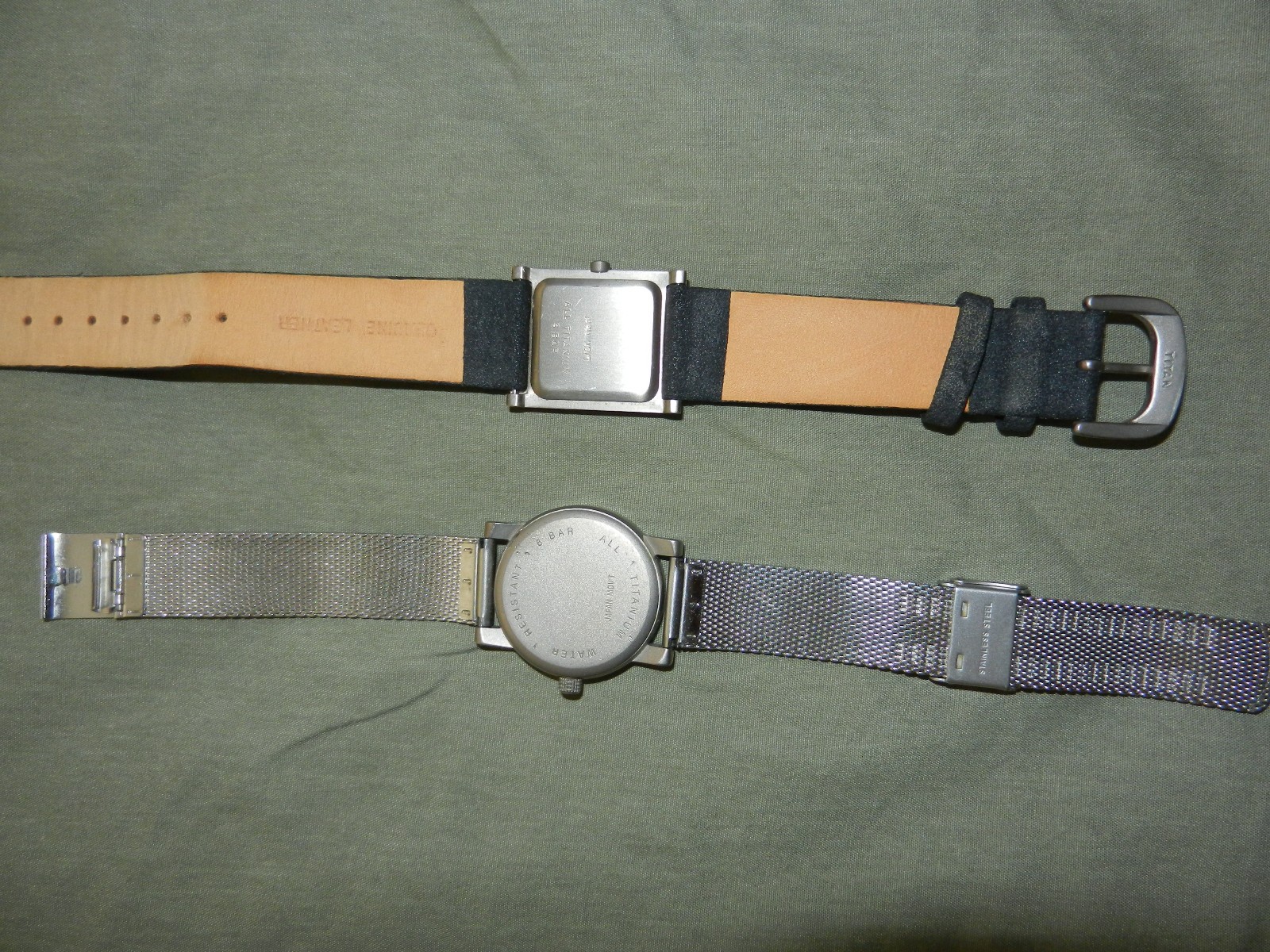 (2) Boccia Womens Watches – Titanium Cases / SS Mesh & Leather Band -NOT WORKING