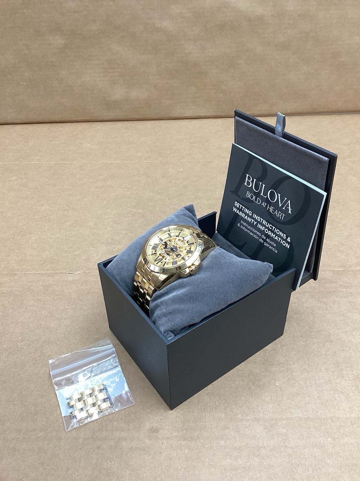 Bulova Men’s Sutton Chrono Automatic Gold-Tone Watch 43mm 97A162