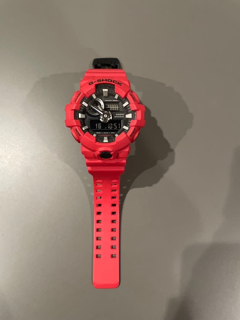 Casio G-SHOCK GA-700 Red Analog Digital Watch Used